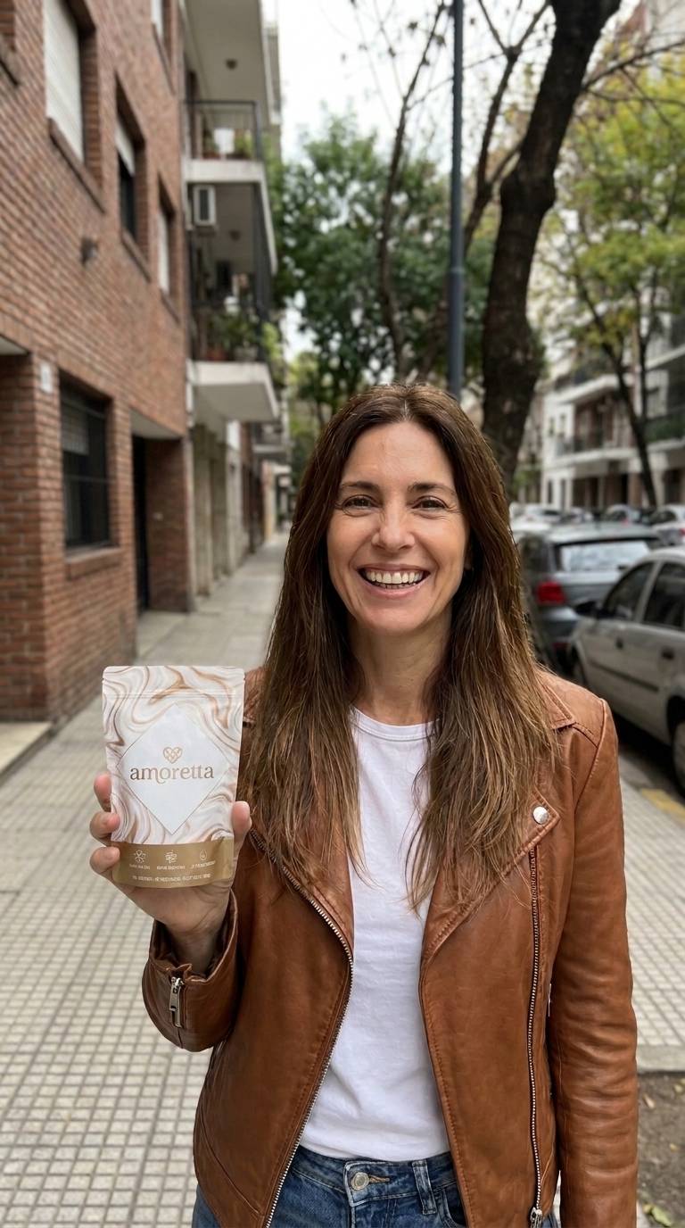 mujer ~46 años, latina, cara expresiva, aspecto cálido y cercano